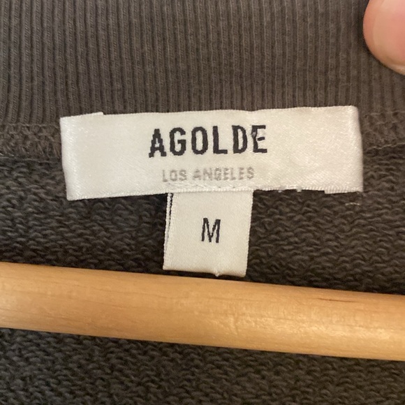 Agolde Cotton Low V-Neck Sweatshirt - Picture 3 of 10